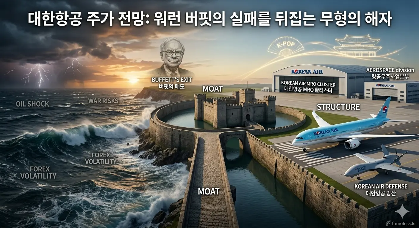 대한항공 주가 전망 분석을 위한 무형의 해자와 MRO 클러스터 시각화 이미지